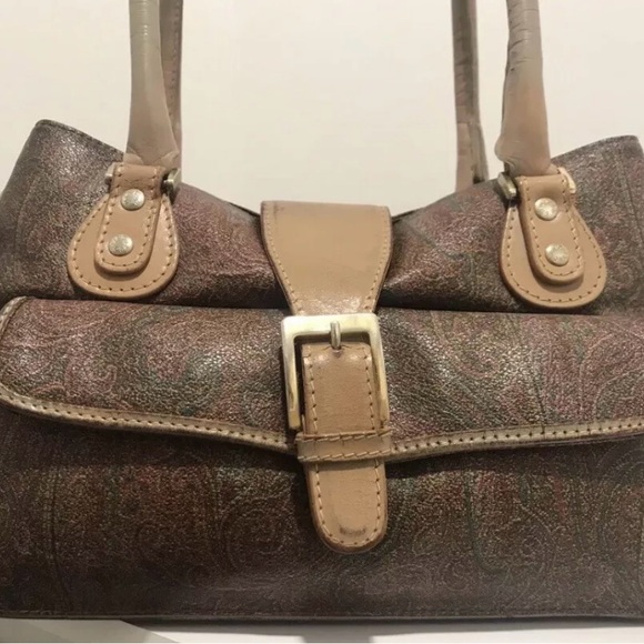 Vintage ETRO Purse Bag Paisley Women Shoulder Coated Canvas
Leather - Picture 6 of 11